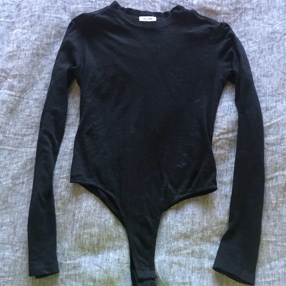Re/Done Tops - Re/Done Longsleeve Black Bodysuit